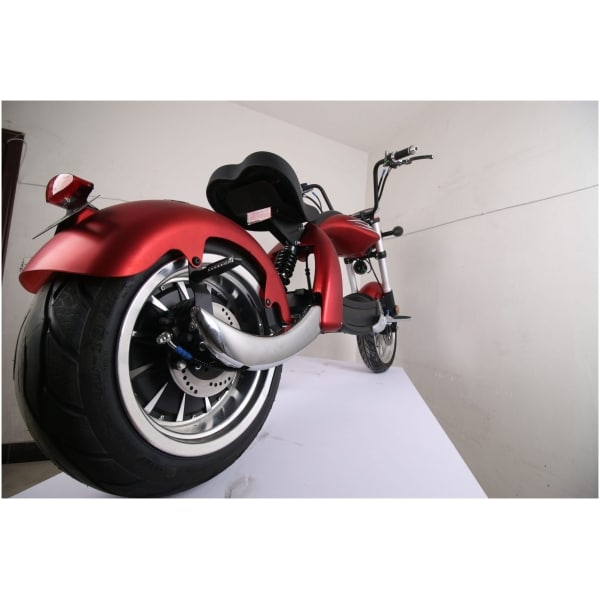 Elektrická Harley kolobežka CityCoco M4-červená-zozadu