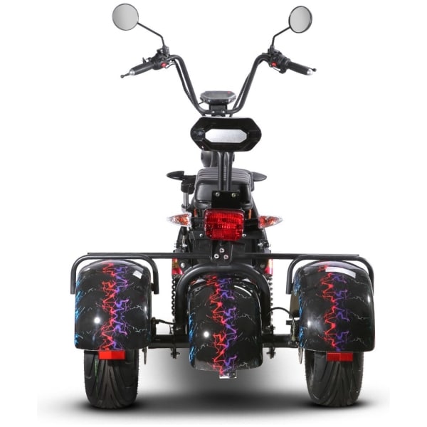 Elektrická Harley kolobežka CityCoco SC09-blesky-zozadu