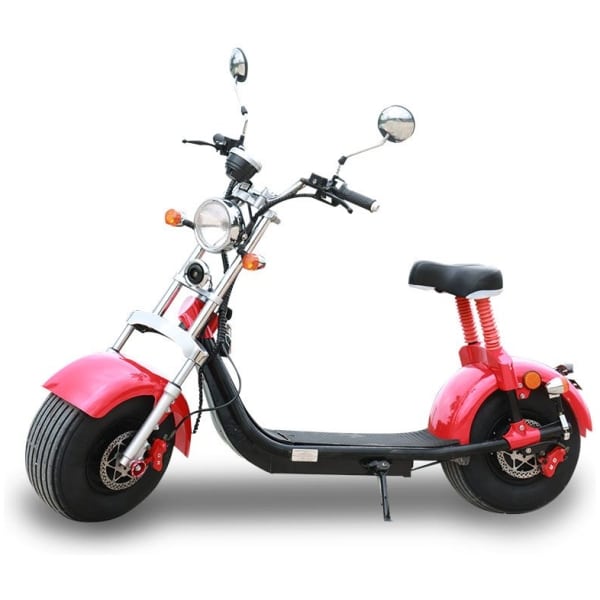 Elektrická Harley kolobežka CityCoco SC10 Pro-červená-celá