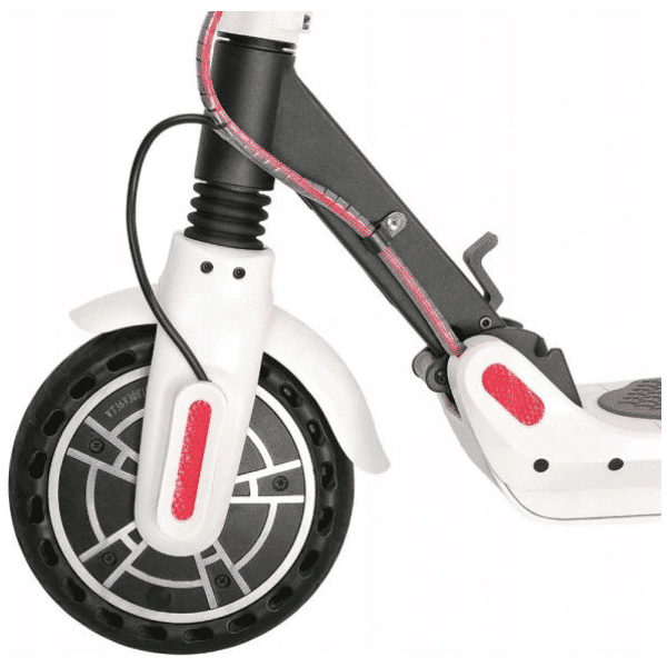 Elektrická kolobežka Kugoo ES2 Smart-biela-predné koleso