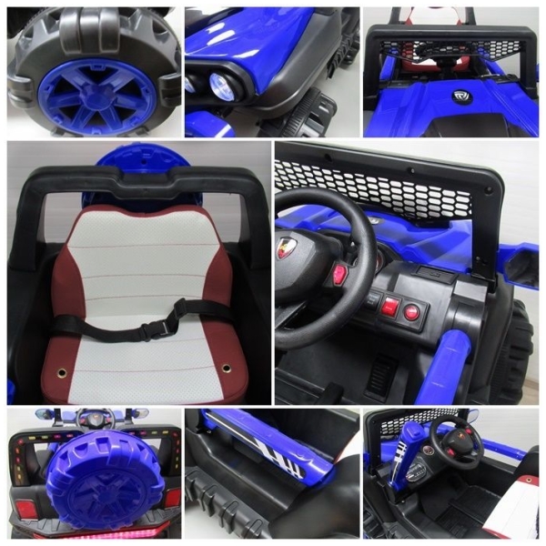 Elektrické autíčko Bugy X8-modré-vnútro