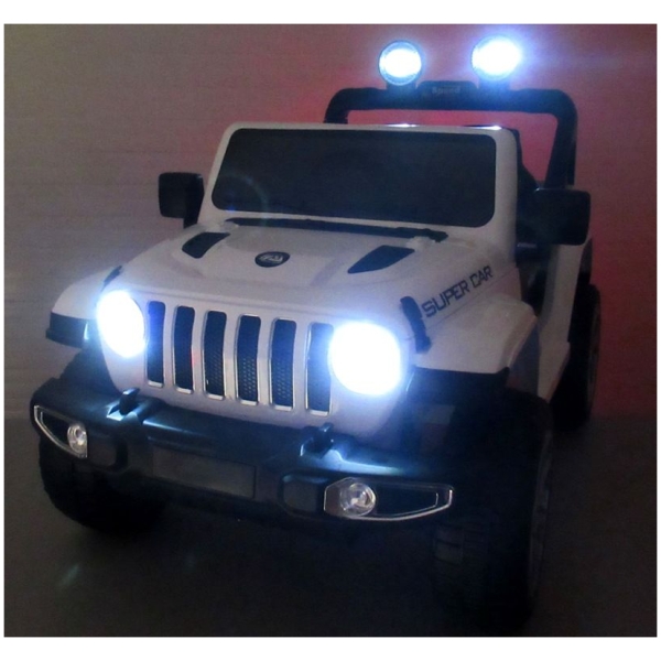 Elektrické autíčko Veľký Jeep X4-biele-spredu