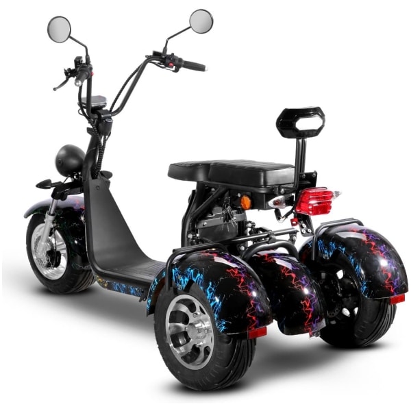 Elektrická Harley kolobežka CityCoco SC09-blesky-zozadu-2
