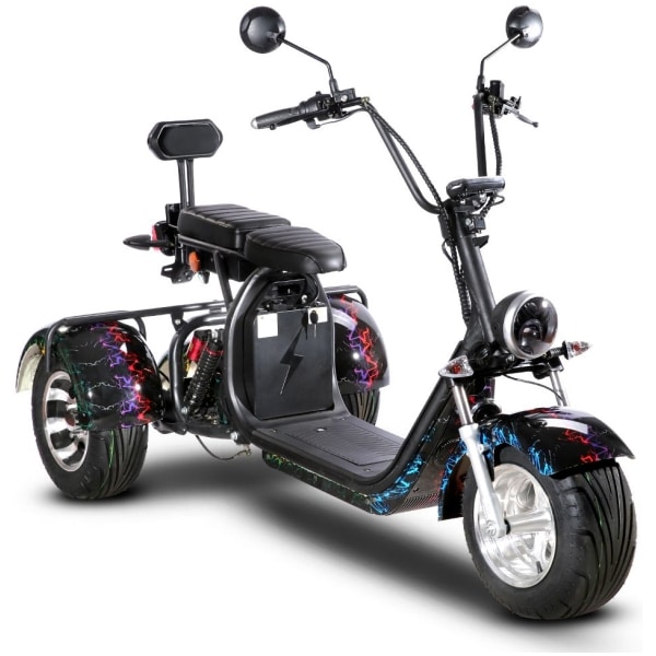 Elektrická Harley kolobežka CityCoco SC09-blesky-zboku-2