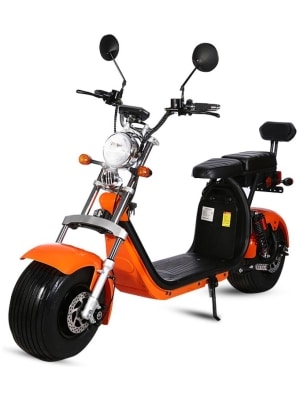 Elektrická Harley kolobežka CityCoco SC11+ s CE-oranžová-spredu-2