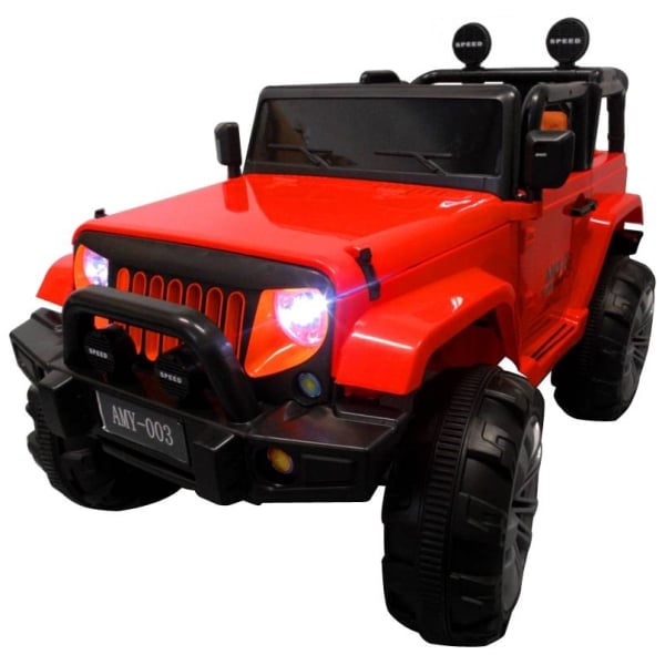 Elektrické autíčko Veľký Jeep X3-červený-spredu-2