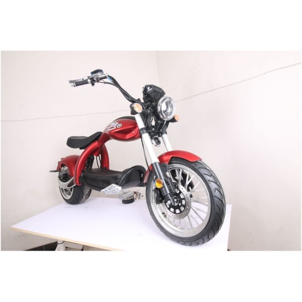 Elektrická Harley kolobežka CityCoco M4-červená-spredu-3