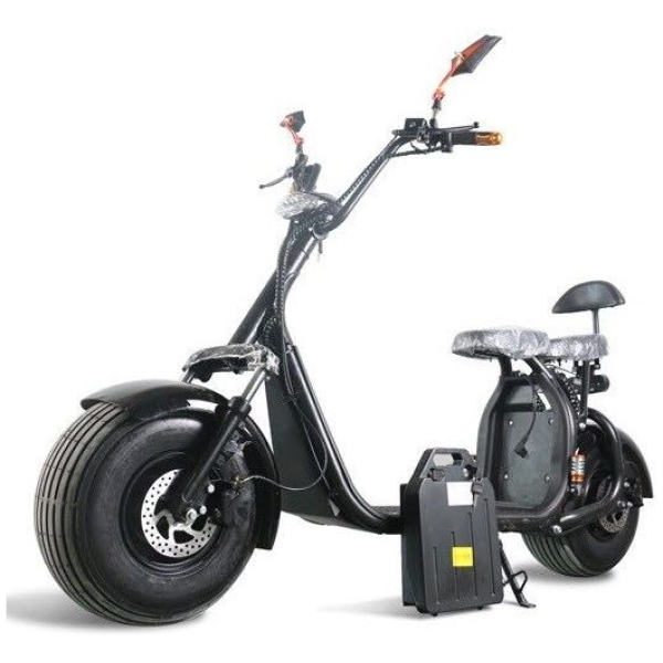 Elektrická Harley kolobežka CityCoco SC11+ s CE-čierna-spredu