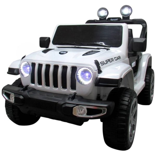 Elektrické autíčko Veľký Jeep X4-biele-spredu-3