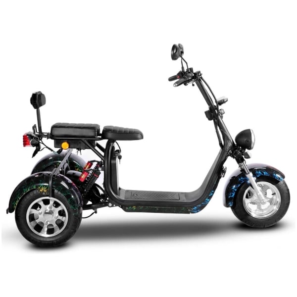 Elektrická Harley kolobežka CityCoco SC09-blesky-zboku-4